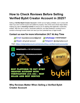How to Check Reviews Before Selling Verified Bybit Creator Account in 2025_