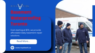 Basement Waterproofing Toronto – Royal Work Corp