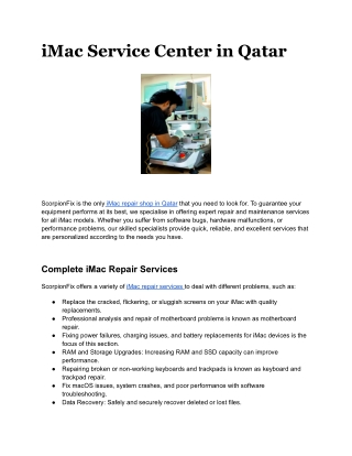 iMac Service Center in Qatar