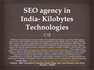 SEO company in India- Kilobytes Technologies