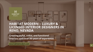 Habitat Modern – Luxury & Licensed Interior Designers in Reno, Nevada