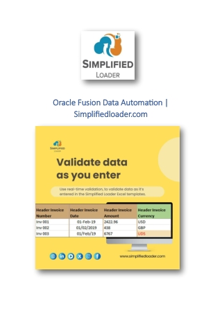 Oracle Fusion Data Automation | Simplifiedloader.com