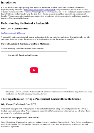 The Ultimate Guide to Hiring a 24/7 Locksmith in Melbourne