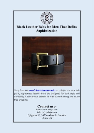 Black Leather Belts for Men That Define Sophistication