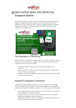 Safe Confined Space Entry Monitoring_ Singapore Experts