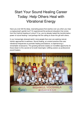 Start Your Sound Healing Career Today_ Help Others Heal with Vibrational Energy