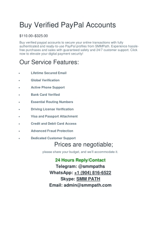 Verified PayPal Accounts for Sale – Secure & Ready to Use