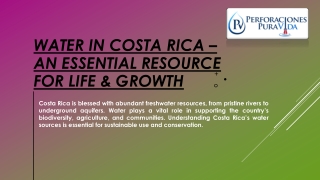 Water in Costa Rica – An Essential Resource