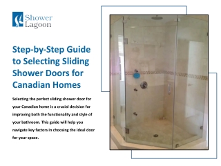 Step-by-Step Guide to Selecting Sliding Shower Doors for Canadian Homes