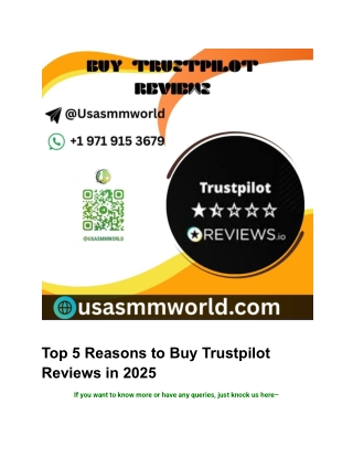 Top 5 Reasons to Buy Trustpilot Reviews in 2025