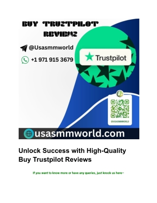 Unlock Success with High-Quality Buy Trustpilot Reviews