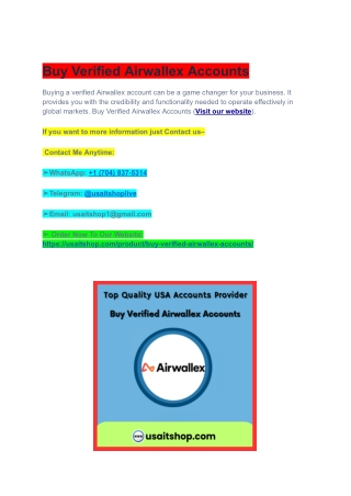 Buy Verified Airwallex Accounts