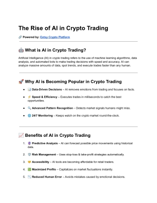 The Rise of AI in Crypto Trading