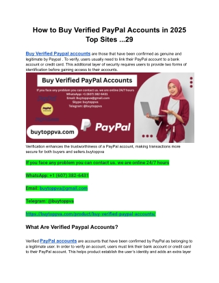 How to Buy Verified PayPal Accounts in 2025 Top Sites