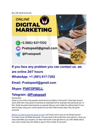 You can buy your own old Gmail account.