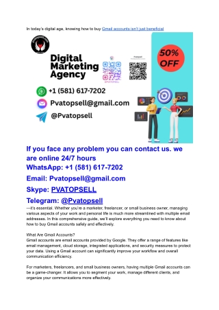 Reasons to Buy Old Gmail Accounts