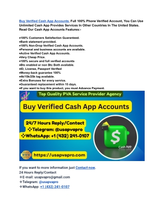 Instant Delivery Verified Cash App Accounts