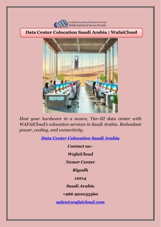 Data Center Colocation Saudi Arabia | WafaiCloud