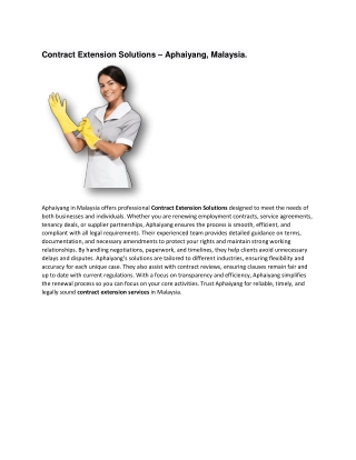 Contract Extension Solutions