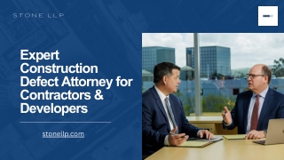 Expert Construction Defect Attorney for Contractors & Developers