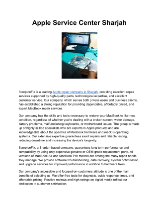 Apple Service Center Sharjah