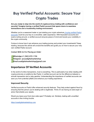 Buy Verified Paxful Accounts_ Secure Your Crypto Trades