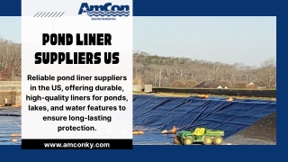 Pond Liner Suppliers US