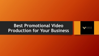 Best Promotional Video Production for Your Business
