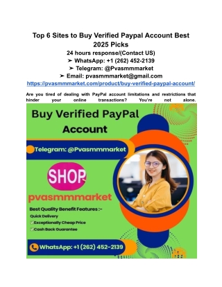 Top 6 Sites to Buy Verified Paypal Account Best 2025 Picks