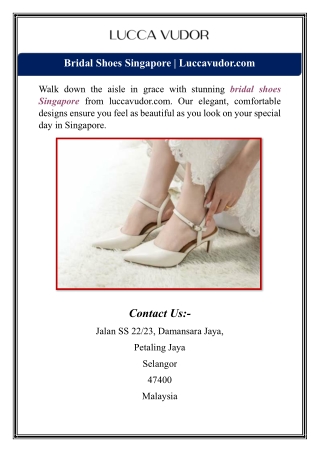 Bridal Shoes Singapore | Luccavudor.com