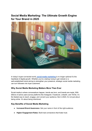 Social Media Marketing_ The Ultimate Growth Engine for Your Brand in 2025