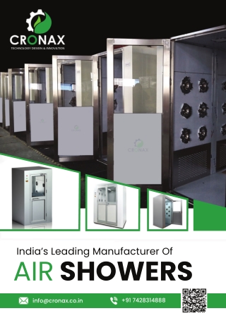 Air Shower Catalogue | Cleanroom Air Shower Solutions by Cronax Industries