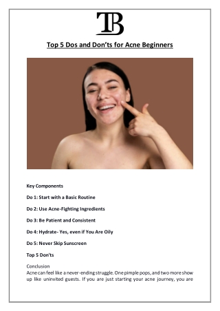 Truth & Beauty - Top 5 Acne Dos & Don’ts for Clear Skin