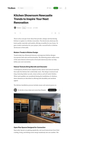 Kitchen Showroom Newcastle Trends to Inspire Your Next Renovation