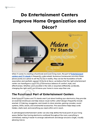 Do Entertainment Centers Improve Home Organization and Décor_