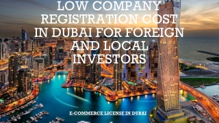 Low Company Registration Cost in Dubai for Foreign and Local Investors