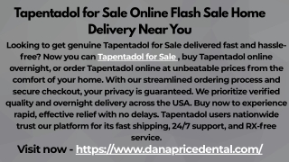 Tapentadol for Sale Online Flash Sale Home Delivery Near You