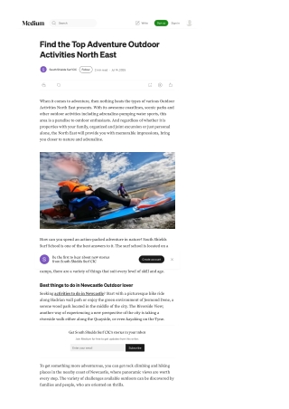 Find the Top Adventure Outdoor Activities North East