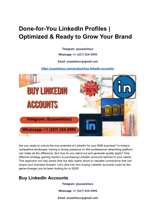 Buy Telegram Accounts