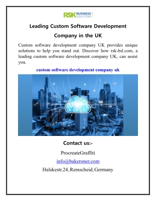 Leading Custom Software Development Company in the UK