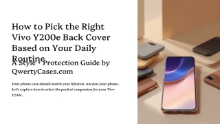 How to Pick the Right Vivo Y200e Back Cover Based on Your Daily Routine
