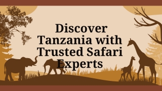 Discover Tanzania with Trusted Safari Experts