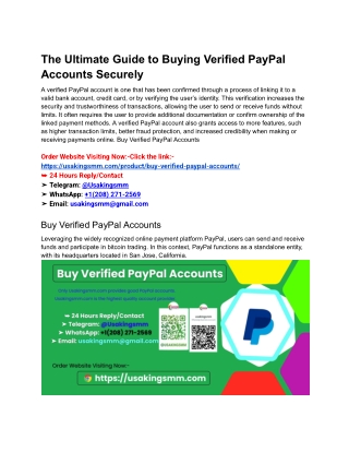The Ultimate Guide to Buying Verified PayPal Accounts Securely