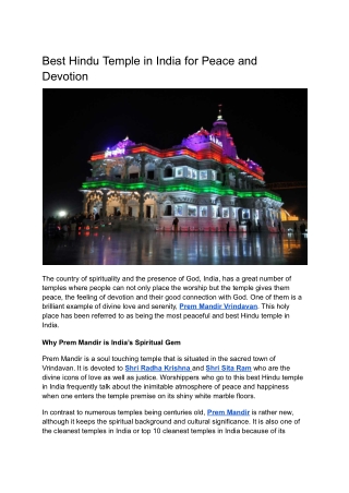 Best Hindu Temple in India for Peace and Devotion (1)