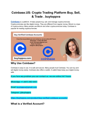 Coinbase.US_ Crypto Trading Platform Buy, Sell, & Trade . buytoppva