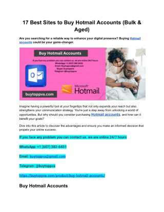 17 Best Sites to Buy Hotmail Accounts (Bulk & Aged)
