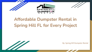 Dumpster rental spring hill fl