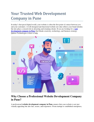 Your Trusted Web Development Company in Pune