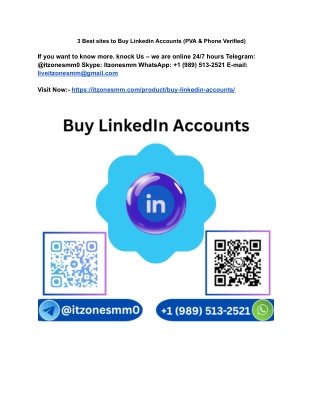 3 Best sites to Buy Linkedin Accounts (PVA & Phone Verified)