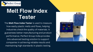 Melt Flow Index Tester